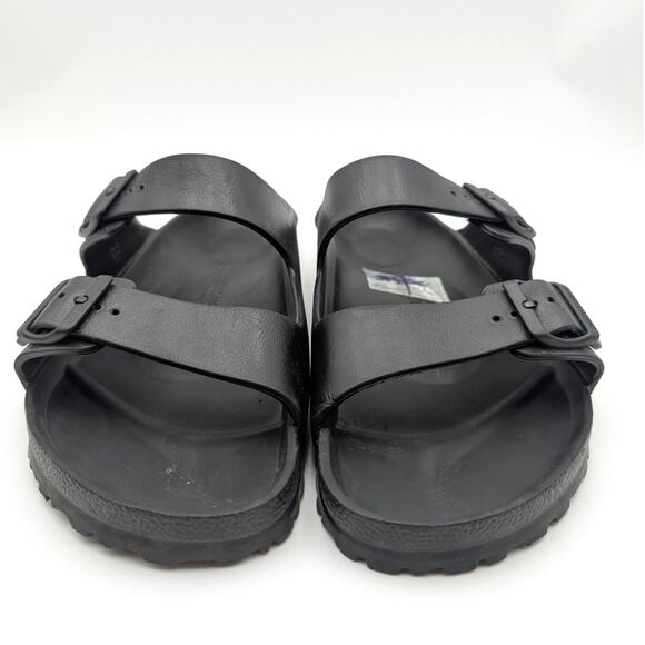 Birkenstock Arizona Essentials EVA Sandals Buckle Strap Men's Black Size US12M - Picture 2 of 12